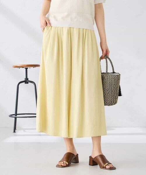 a.v.v / アー・ヴェ・ヴェ ショート・ハーフ・半端丈パンツ | シャンブレースカンツ（ライトイエロー）