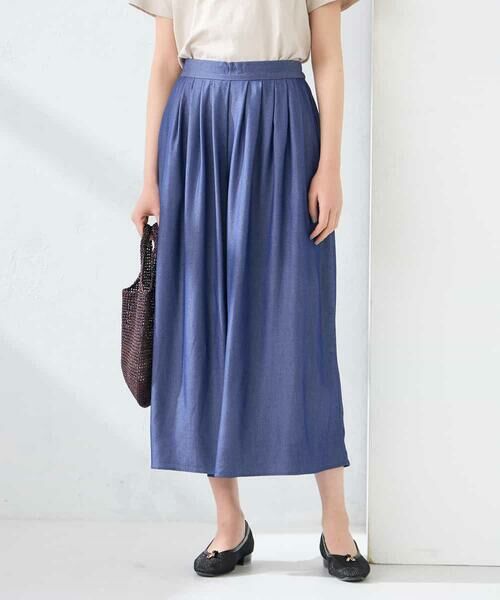 a.v.v / アー・ヴェ・ヴェ ショート・ハーフ・半端丈パンツ | シャンブレースカンツ（ブルー）