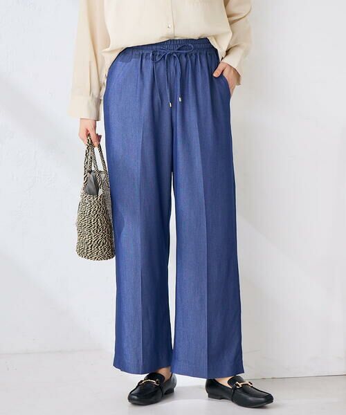 a.v.v / アー・ヴェ・ヴェ その他パンツ | ［支持率NO.1/接触冷感/速乾/UVカット/イージーケア］イージーワイドパンツ（ブルー）