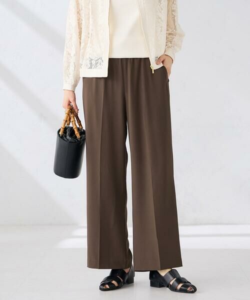 a.v.v / アー・ヴェ・ヴェ その他パンツ | ［支持率NO.1/接触冷感/速乾/UVカット/イージーケア］イージーワイドパンツ（ブラウン）