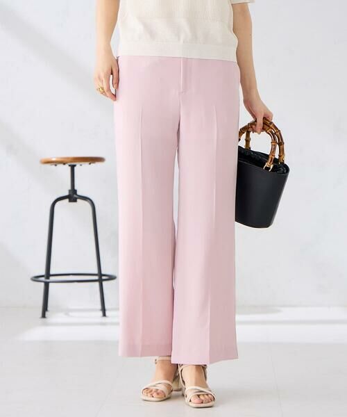 a.v.v / アー・ヴェ・ヴェ チノ・ワークパンツ | ［支持率NO.1/接触冷感/速乾/UVカット/イージーケア］スッキリ見えストレートパンツ（ピンク）