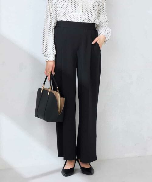 a.v.v / アー・ヴェ・ヴェ その他パンツ | ［支持率NO.1/接触冷感/速乾/UVカット/イージーケア］スッキリ見えワイドパンツ（ブラック）