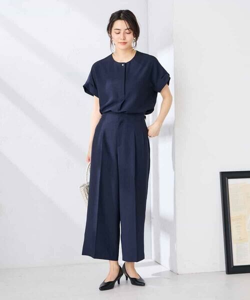 a.v.v / アー・ヴェ・ヴェ ショート・ハーフ・半端丈パンツ | 【接触冷感/UVカット】リネンライククロップドパンツ【セットアップ対応/アンチピリング】 | 詳細8