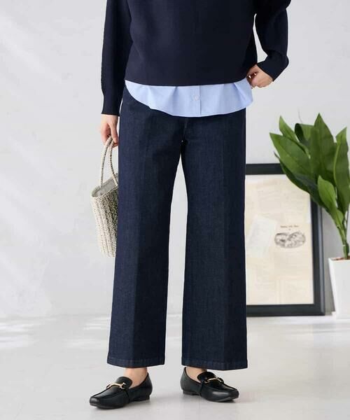 a.v.v / アー・ヴェ・ヴェ チノ・ワークパンツ | デニムワイドパンツ【11OZ/春夏に最適】（ネイビー）