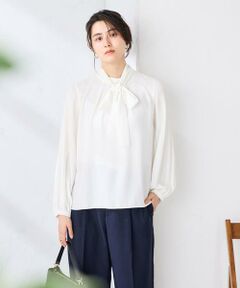 a.v.v / アー・ヴェ・ヴェ シャツ・ブラウス | 【洗える】2WAY袖プリーツボウタイブラウス