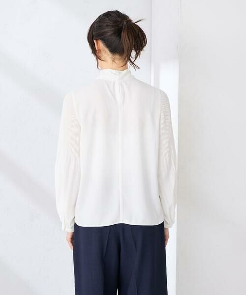 a.v.v / アー・ヴェ・ヴェ シャツ・ブラウス | 【洗える】2WAY袖プリーツボウタイブラウス | 詳細10