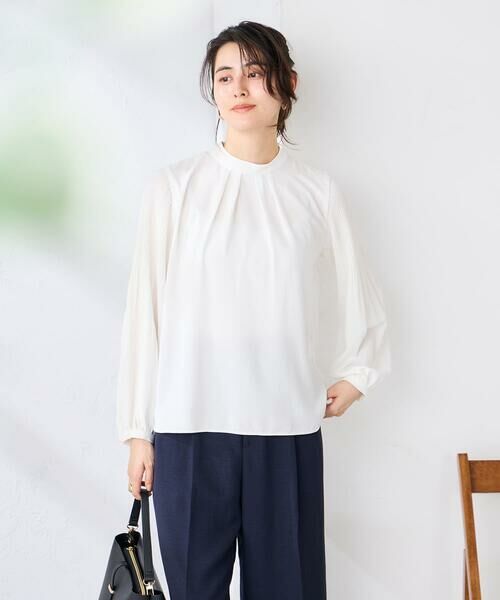 a.v.v / アー・ヴェ・ヴェ シャツ・ブラウス | 【洗える】2WAY袖プリーツボウタイブラウス | 詳細6