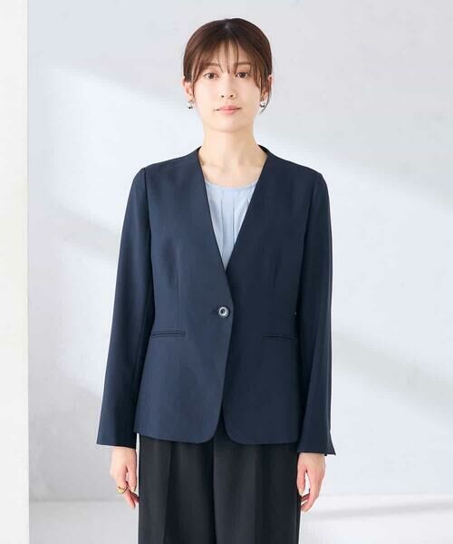 a.v.v / アー・ヴェ・ヴェ ノーカラージャケット | 【接触冷感/イージーケア/UVカット/吸水速乾】サマーストレッチノーカラージャケット | 詳細16