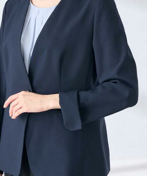 a.v.v / アー・ヴェ・ヴェ ノーカラージャケット | 【接触冷感/イージーケア/UVカット/吸水速乾】サマーストレッチノーカラージャケット | 詳細21