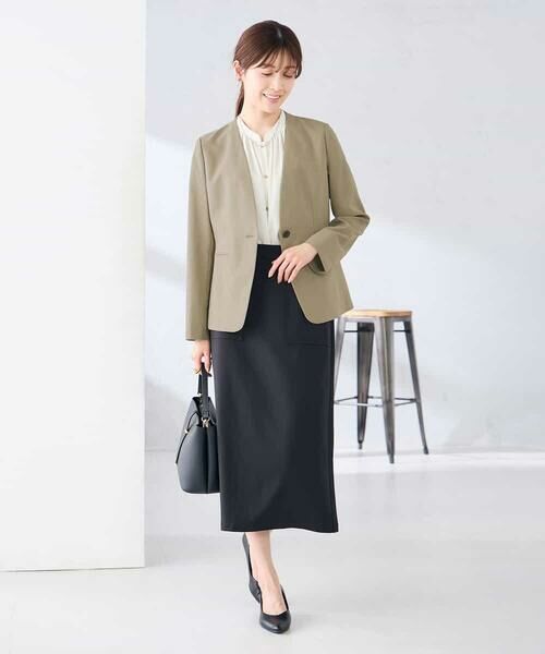 a.v.v / アー・ヴェ・ヴェ ノーカラージャケット | 【接触冷感/イージーケア/UVカット/吸水速乾】サマーストレッチノーカラージャケット | 詳細8