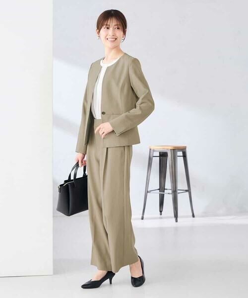 a.v.v / アー・ヴェ・ヴェ ノーカラージャケット | 【接触冷感/イージーケア/UVカット/吸水速乾】サマーストレッチキーネックジャケット | 詳細12