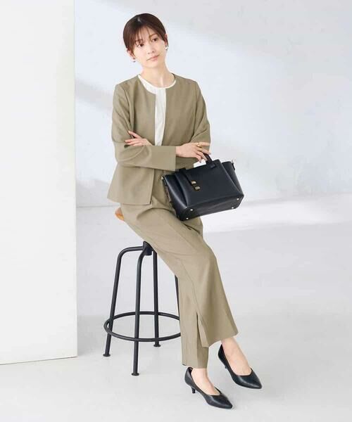 a.v.v / アー・ヴェ・ヴェ ノーカラージャケット | 【接触冷感/イージーケア/UVカット/吸水速乾】サマーストレッチキーネックジャケット | 詳細15