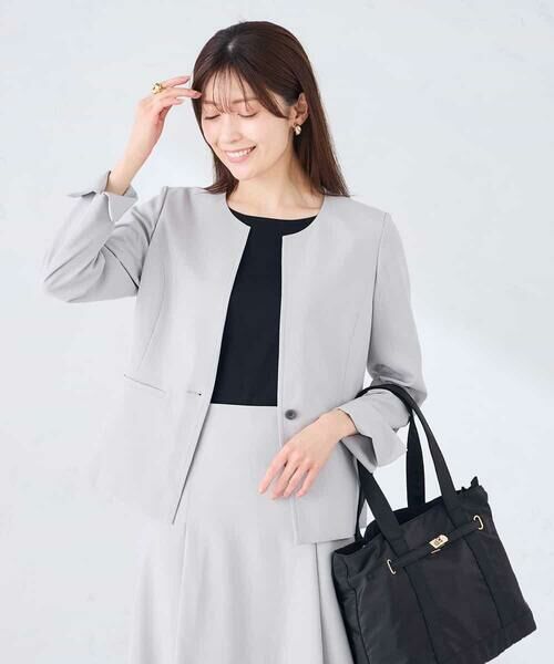 a.v.v / アー・ヴェ・ヴェ ノーカラージャケット | 【接触冷感/イージーケア/UVカット/吸水速乾】サマーストレッチキーネックジャケット | 詳細18