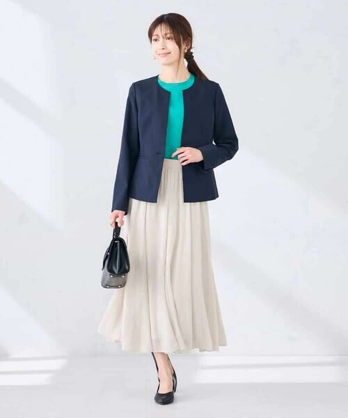 a.v.v / アー・ヴェ・ヴェ ノーカラージャケット | 【接触冷感/イージーケア/UVカット/吸水速乾】サマーストレッチキーネックジャケット | 詳細4