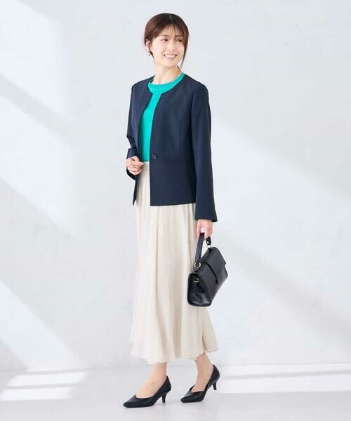 a.v.v / アー・ヴェ・ヴェ ノーカラージャケット | 【接触冷感/イージーケア/UVカット/吸水速乾】サマーストレッチキーネックジャケット | 詳細5