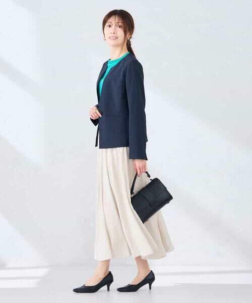 a.v.v / アー・ヴェ・ヴェ ノーカラージャケット | 【接触冷感/イージーケア/UVカット/吸水速乾】サマーストレッチキーネックジャケット | 詳細6