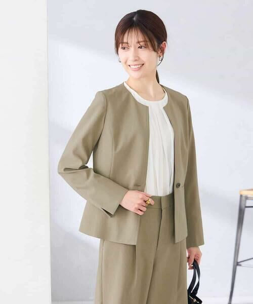 a.v.v / アー・ヴェ・ヴェ ノーカラージャケット | 【接触冷感/イージーケア/UVカット/吸水速乾】サマーストレッチキーネックジャケット | 詳細8