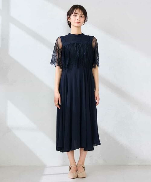 a.v.v / アー・ヴェ・ヴェ ロング・マキシ丈ワンピース | 【結婚式/お呼ばれに】レースドッキングワンピース | 詳細11