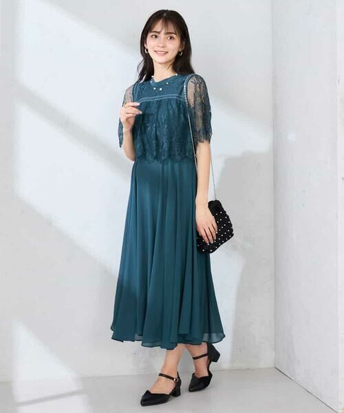 a.v.v / アー・ヴェ・ヴェ ロング・マキシ丈ワンピース | 【結婚式/お呼ばれに】レースドッキングワンピース | 詳細5