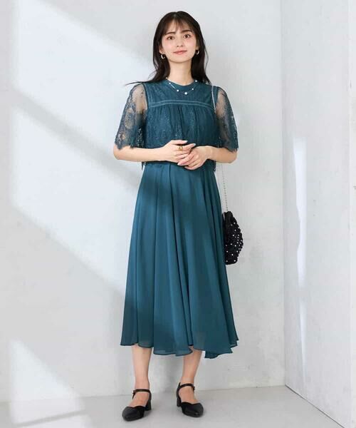 a.v.v / アー・ヴェ・ヴェ ロング・マキシ丈ワンピース | 【結婚式/お呼ばれに】レースドッキングワンピース | 詳細6