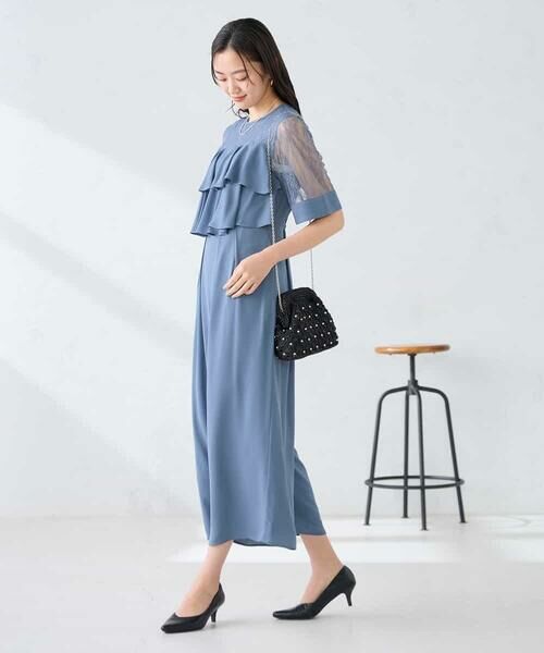 a.v.v / アー・ヴェ・ヴェ ロング・マキシ丈ワンピース | 【結婚式/お呼ばれに】ラッフルティアードオールインワンドレス | 詳細3