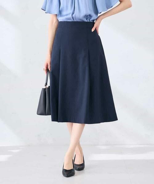 a.v.v / アー・ヴェ・ヴェ ミニ・ひざ丈スカート | 【接触冷感/イージーケア/UVカット/吸水速乾】サマーストレッチフレアスカート | 詳細1