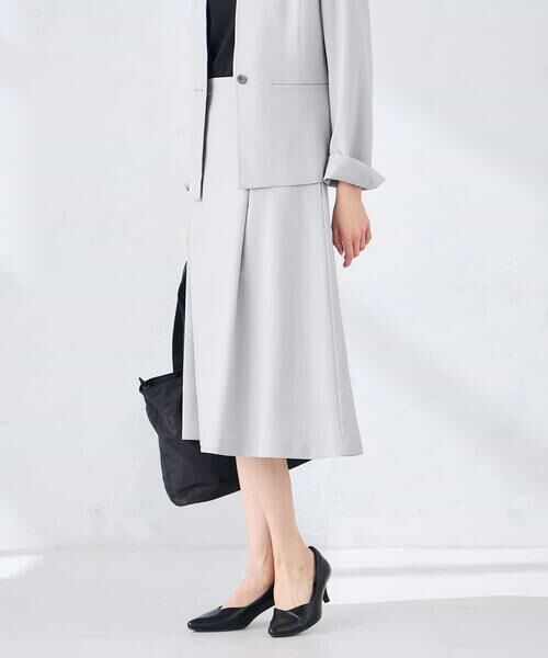 a.v.v / アー・ヴェ・ヴェ ミニ・ひざ丈スカート | 【接触冷感/イージーケア/UVカット/吸水速乾】サマーストレッチフレアスカート | 詳細14