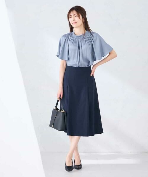 a.v.v / アー・ヴェ・ヴェ ミニ・ひざ丈スカート | 【接触冷感/イージーケア/UVカット/吸水速乾】サマーストレッチフレアスカート | 詳細4