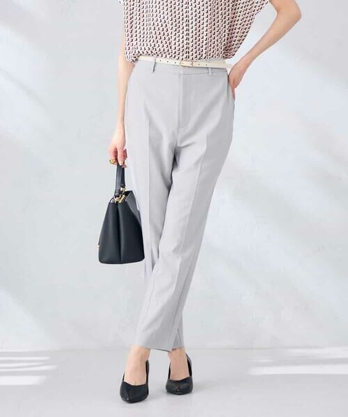 a.v.v / アー・ヴェ・ヴェ チノ・ワークパンツ | 【接触冷感/イージーケア/UVカット/吸水速乾】サマーストレッチテーパードパンツ（ライトグレー）