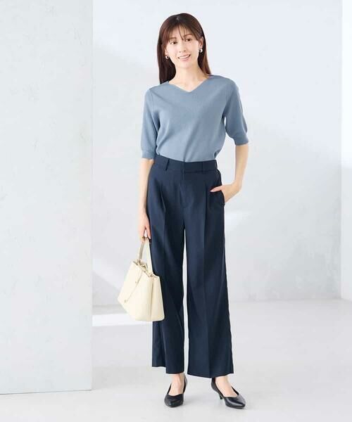 a.v.v / アー・ヴェ・ヴェ その他パンツ | 【接触冷感/イージーケア/UVカット/吸水速乾】サマーストレッチワイドパンツ | 詳細3