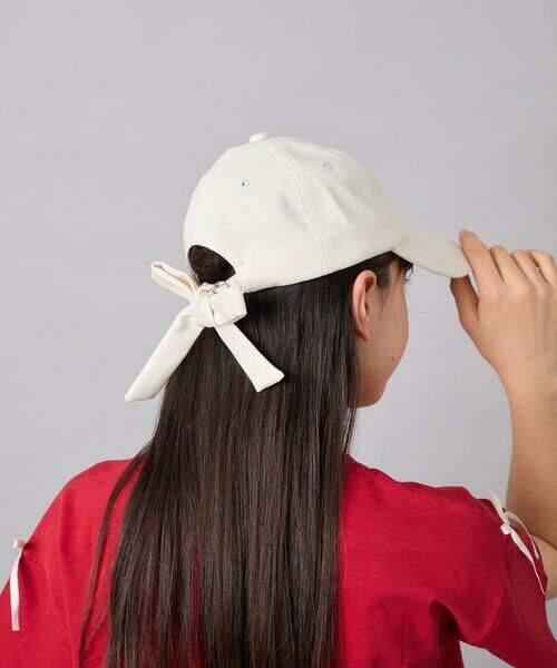 a.v.v / アー・ヴェ・ヴェ キャップ | [KIDS]バックリボンキャップ（アイボリー）