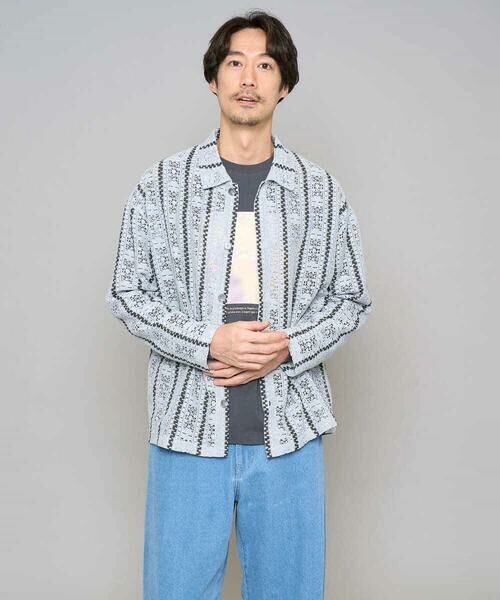 a.v.v / アー・ヴェ・ヴェ シャツ・ブラウス | 【洗濯機で洗える】透かしストライプ ワイドシルエットシャツ | 詳細10