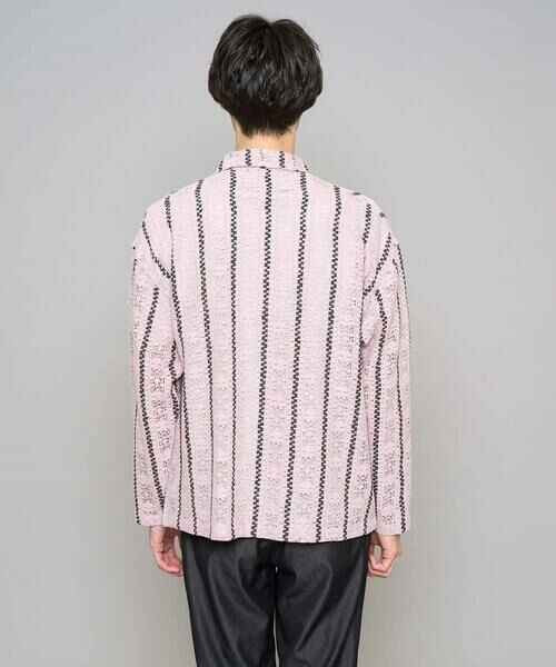 a.v.v / アー・ヴェ・ヴェ シャツ・ブラウス | 【洗濯機で洗える】透かしストライプ ワイドシルエットシャツ | 詳細16