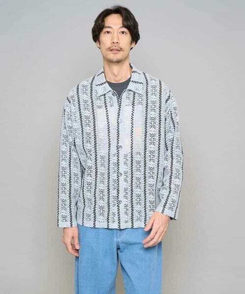 a.v.v / アー・ヴェ・ヴェ シャツ・ブラウス | 【洗濯機で洗える】透かしストライプ ワイドシルエットシャツ | 詳細17