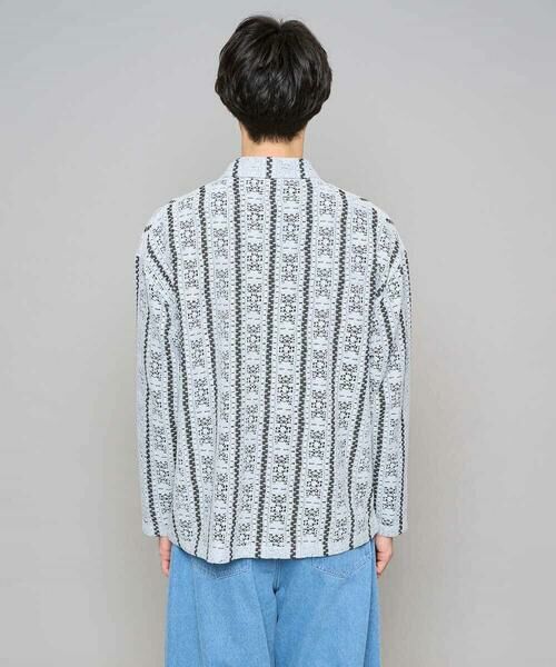 a.v.v / アー・ヴェ・ヴェ シャツ・ブラウス | 【洗濯機で洗える】透かしストライプ ワイドシルエットシャツ | 詳細19