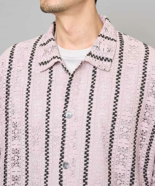 a.v.v / アー・ヴェ・ヴェ シャツ・ブラウス | 【洗濯機で洗える】透かしストライプ ワイドシルエットシャツ | 詳細20