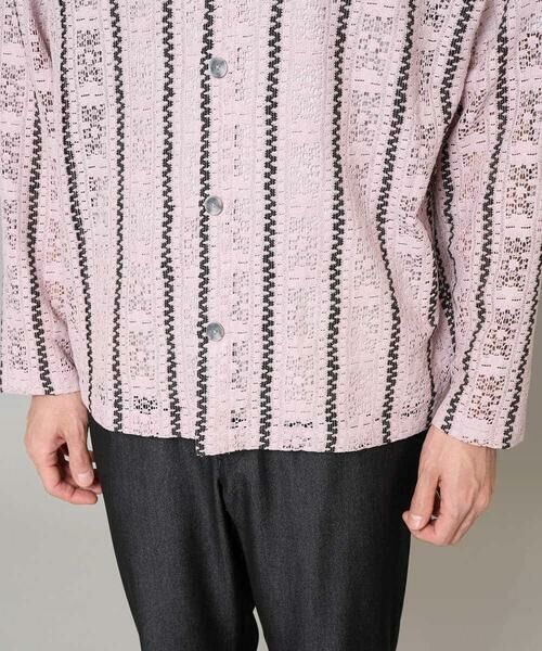 a.v.v / アー・ヴェ・ヴェ シャツ・ブラウス | 【洗濯機で洗える】透かしストライプ ワイドシルエットシャツ | 詳細22