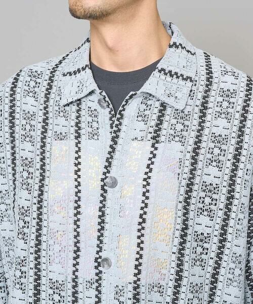 a.v.v / アー・ヴェ・ヴェ シャツ・ブラウス | 【洗濯機で洗える】透かしストライプ ワイドシルエットシャツ | 詳細23