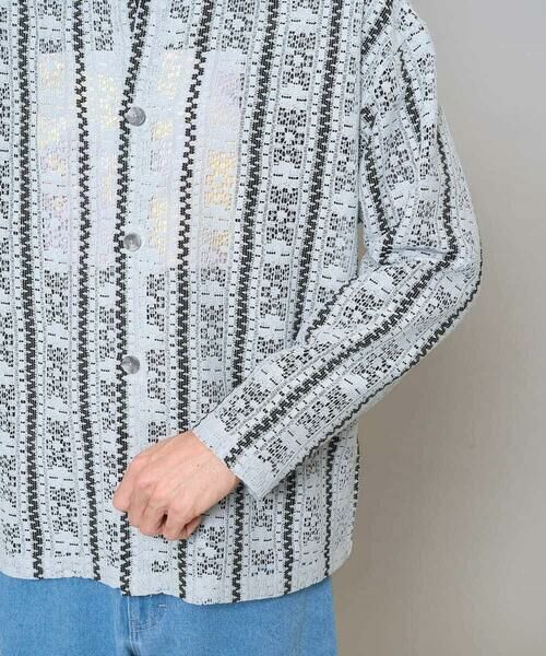 a.v.v / アー・ヴェ・ヴェ シャツ・ブラウス | 【洗濯機で洗える】透かしストライプ ワイドシルエットシャツ | 詳細24