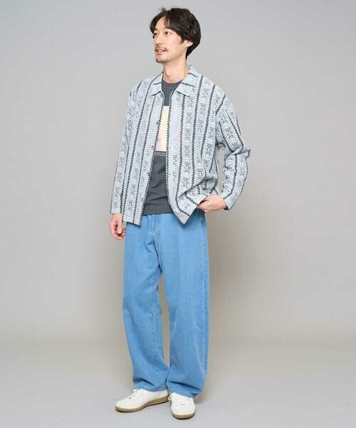 a.v.v / アー・ヴェ・ヴェ シャツ・ブラウス | 【洗濯機で洗える】透かしストライプ ワイドシルエットシャツ | 詳細5