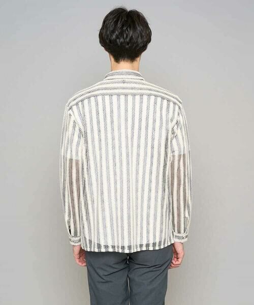 a.v.v / アー・ヴェ・ヴェ シャツ・ブラウス | 春のお洒落羽織【洗濯機で洗える】レースストライプワイドシルエットシャツ | 詳細16