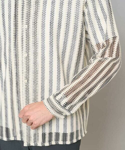 a.v.v / アー・ヴェ・ヴェ シャツ・ブラウス | 春のお洒落羽織【洗濯機で洗える】レースストライプワイドシルエットシャツ | 詳細18