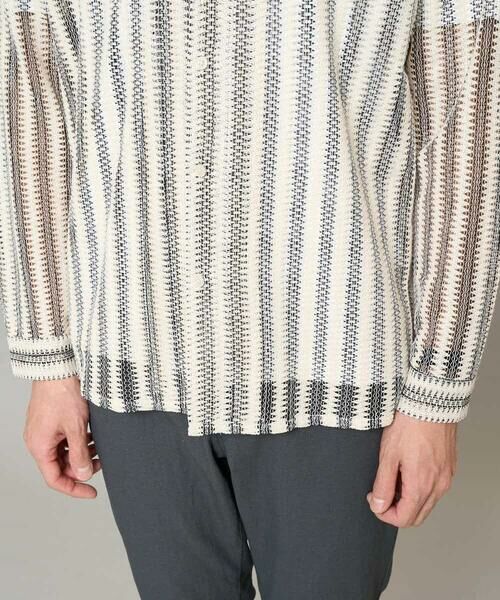 a.v.v / アー・ヴェ・ヴェ シャツ・ブラウス | 春のお洒落羽織【洗濯機で洗える】レースストライプワイドシルエットシャツ | 詳細19