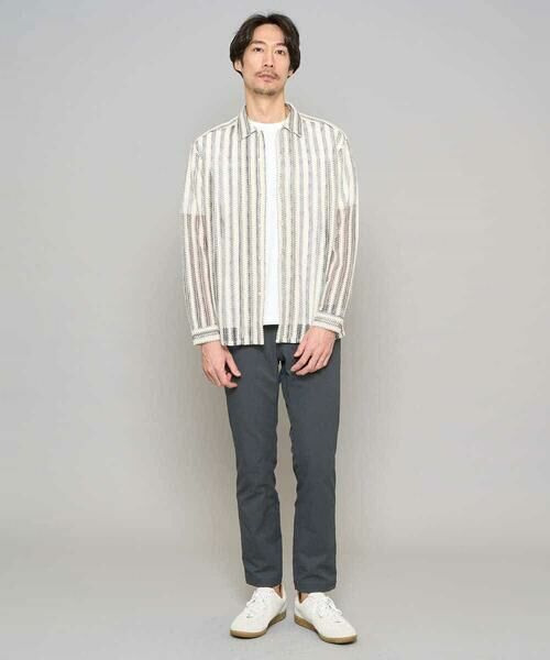 a.v.v / アー・ヴェ・ヴェ シャツ・ブラウス | 春のお洒落羽織【洗濯機で洗える】レースストライプワイドシルエットシャツ | 詳細4