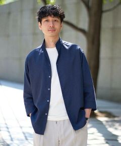 a.v.v / アー・ヴェ・ヴェ シャツ・ブラウス | 【イージーケア/洗濯機で洗える/速乾/接触冷感/ストレッチ】ポリエステルアサハチブソデスタンドカラーシャツ