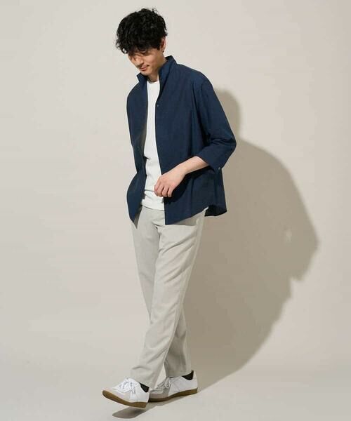a.v.v / アー・ヴェ・ヴェ シャツ・ブラウス | 【イージーケア/洗濯機で洗える/速乾/接触冷感/ストレッチ】ポリエステルアサハチブソデスタンドカラーシャツ | 詳細11