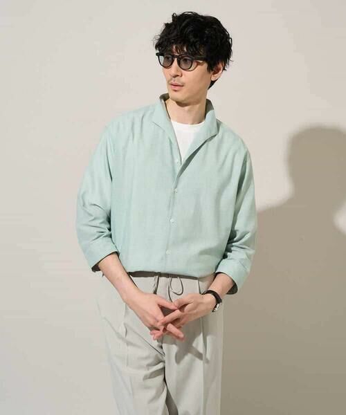 a.v.v / アー・ヴェ・ヴェ シャツ・ブラウス | 【イージーケア/洗濯機で洗える/速乾/接触冷感/ストレッチ】ポリエステルアサハチブソデスタンドカラーシャツ | 詳細18