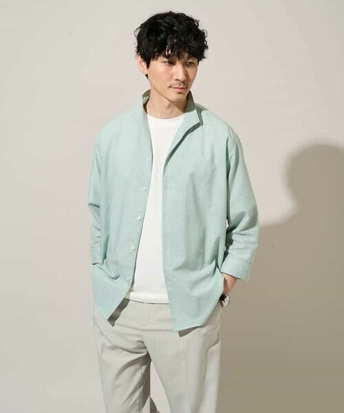 a.v.v / アー・ヴェ・ヴェ シャツ・ブラウス | 【イージーケア/洗濯機で洗える/速乾/接触冷感/ストレッチ】ポリエステルアサハチブソデスタンドカラーシャツ | 詳細19