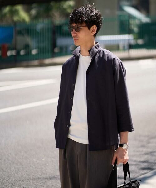 a.v.v / アー・ヴェ・ヴェ シャツ・ブラウス | 【イージーケア/洗濯機で洗える/速乾/接触冷感/ストレッチ】ポリエステルアサハチブソデスタンドカラーシャツ | 詳細20