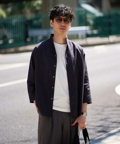 a.v.v / アー・ヴェ・ヴェ シャツ・ブラウス | 【イージーケア/洗濯機で洗える/速乾/接触冷感/ストレッチ】ポリエステルアサハチブソデスタンドカラーシャツ | 詳細21